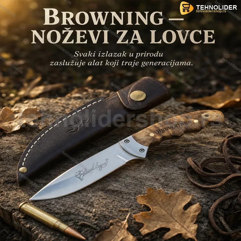 Browning lovački nož sa kožnom futrolom Browning lovački nož sa kožnom futrolom