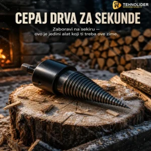 Burgija za Cepanje Drva - brzo i lako