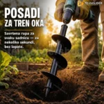 Burgija za zemlju za bušilicu — spiralna burgija za sadnju biljaka i lukovica