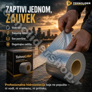 Aluminijumska Butil Traka za Hidroizolaciju – Supersnažna Lepljiva Traka