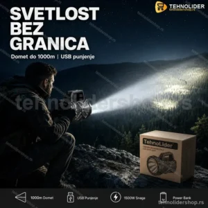 CANNON Punjiva LED Lampa Reflektor – Domet do 1000m, 1500W