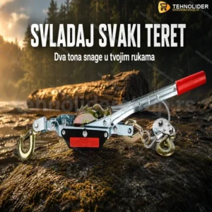 Čekrk za Izvlačenje 2T – Dupli Ručni Vitao za Čamce i Drvo