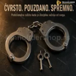 Čelične Lisice na Lanac sa 2 Ključa – Profesionalne Metalne Lisice za Sigurnosne Namene