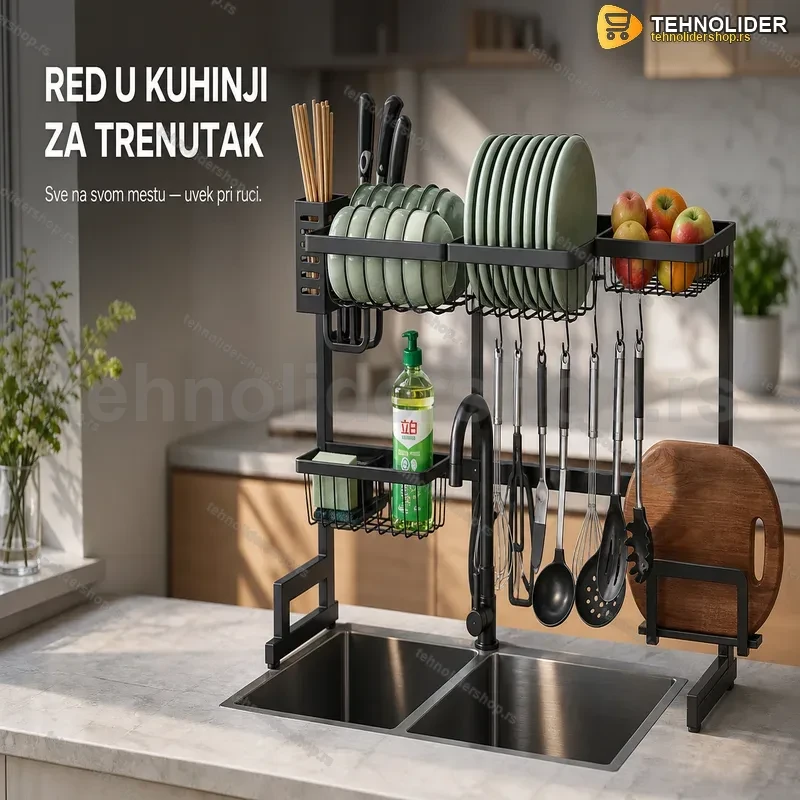 Čelični višenamenski stalak za kuhinju Čelični višenamenski stalak za kuhinju