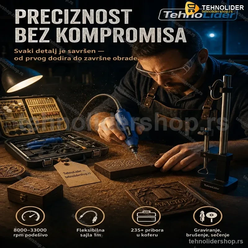 Čeona Brusilica sa Priborom – Fleksibilna Rotaciona Brusilica 8000–33000 rpm Čeona Brusilica sa Priborom – Fleksibilna Rotaciona Brusilica 8000–33000 rpm