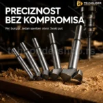 Set Čeonih Burgija za Klap Šarke – 5 Komada u Drvenom Pakovanju