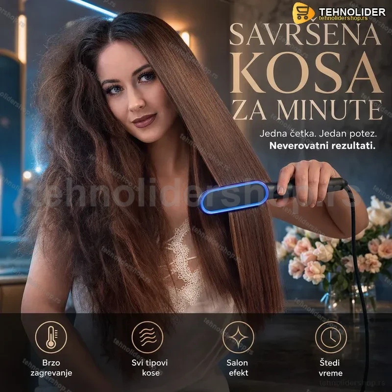 Četka za Ispravljanje Kose 2u1 Četka za Ispravljanje Kose 2u1