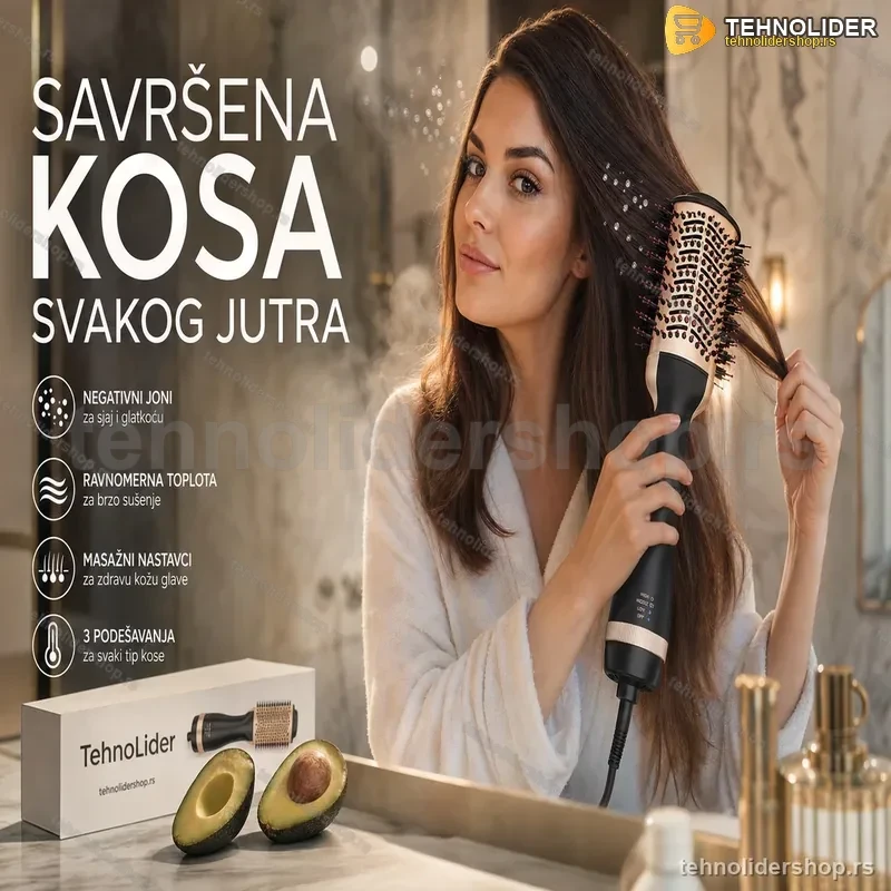 Avokado Četka za Kosu – Hidratantna Nega i Glatka Frizura Avokado Četka za Kosu – Hidratantna Nega i Glatka Frizura