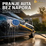 Četka za pranje auta sa automatskom rotacijom 360° i posudom za sapun