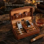 COHIBA putni kožni humidor za cigare — braon