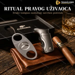 COHIBA SET upaljac brener i sekač noz za tompuse