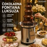 Čokoladna Fontana Velika – 4 Nivoa, Nerđajući Čelik, 2000W