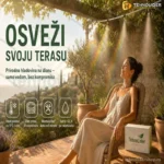 Crevo sa Raspršivačem Vodena Magla 20m – Hlađenje Terase i Bašte