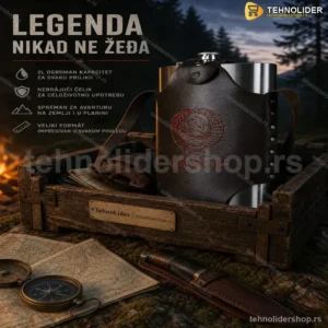 Čutura za Piće Inox 2L – Pljoska SSSR Stil, Nerđajući Čelik