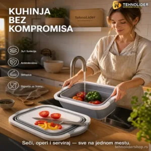 Daska za Sečenje 3u1 – Sečenje, Pranje i Serviranje u Jednom