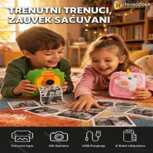 Dečija Kamera sa Štampačem i 6 rolni