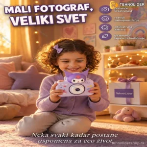 Dečiji digitalni fotoaparat Kuromi – ljubičasta kamera za male kreativce