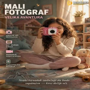 Dečiji Fotoaparat sa Mini Stativom — 48MP, Ekran 2,4 Inča