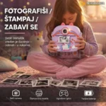Jednorog Uško – Dečiji Fotoaparat sa Termalnim Štampačem i Selfi Kamerom