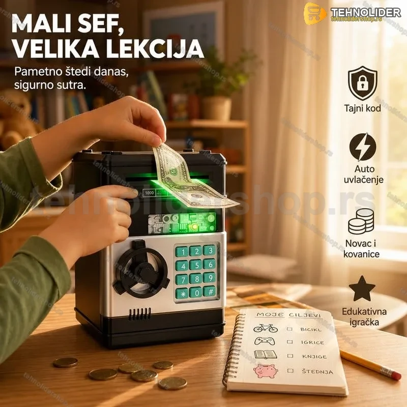 2u1 Dečiji Sef - Interaktivna Igračka 2u1 Dečiji Sef - Interaktivna Igračka