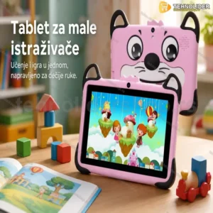 Dečiji tablet 7 inča sa roze gumenom zaštitnom maskom