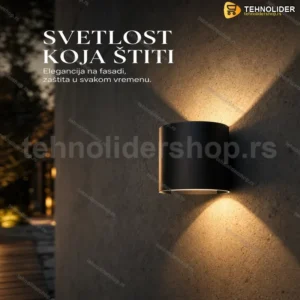Dekorativna fasadna lampa za zid IP65 crna