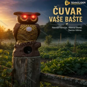 Dekorativna sova rasterivač ptica i životinja