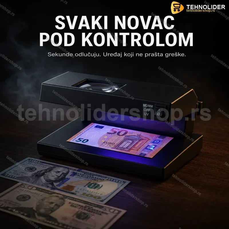 Detektor lažnog novca sa UV lampom i lupom Detektor lažnog novca sa UV lampom i lupom