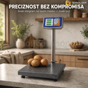 Digitalna Vaga do 150kg – Sklopiva Platforma 40×30cm za Domaćinstvo