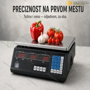 Digitalna vaga za merenje sa dvostranim displejom i cenovnikom – do 40kg