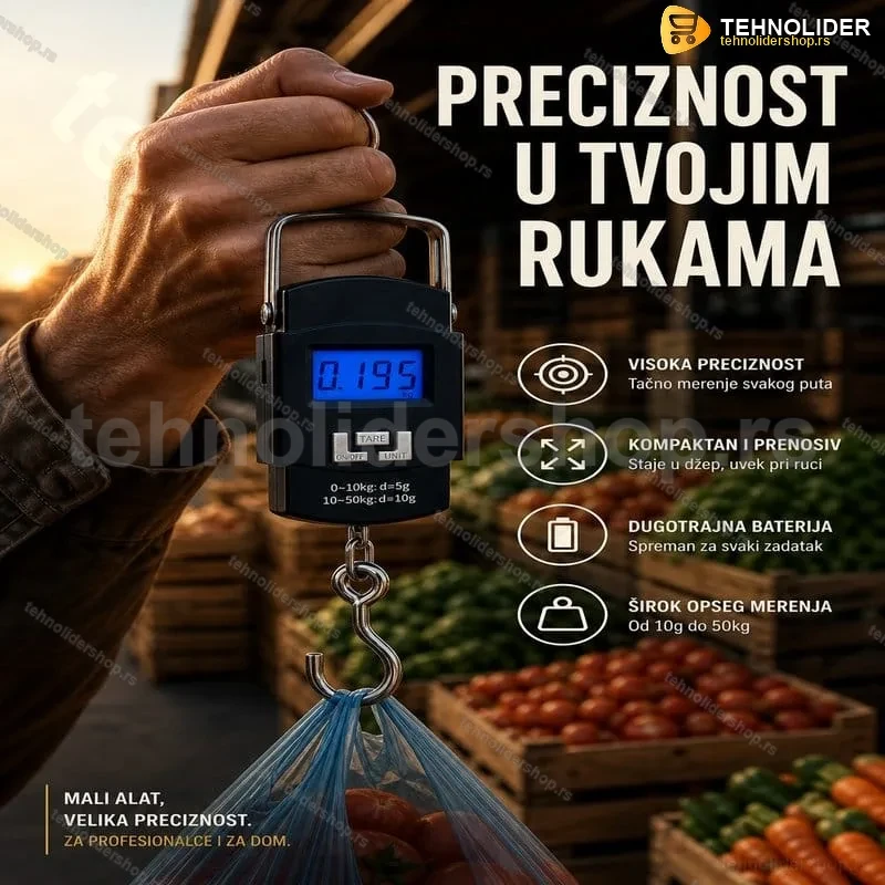 Digitalna viseća vaga ili kantar za merenje tereta do 50 Kg težine Digitalna viseća vaga ili kantar za merenje tereta do 50 Kg težine