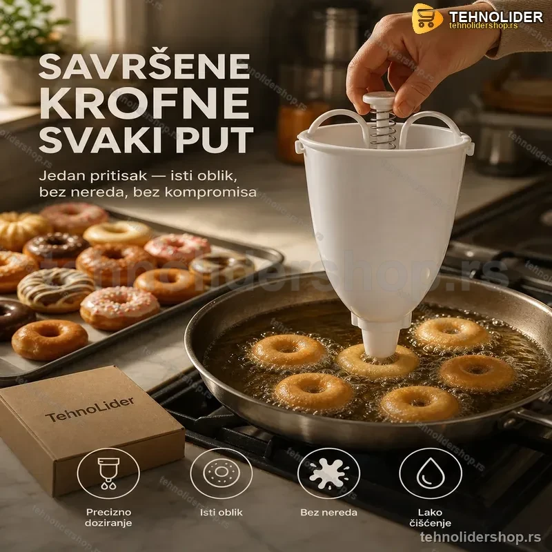Dozer za Američke Krofne – Precizan Oblik Bez Nereda u Kuhinji Dozer za Američke Krofne – Precizan Oblik Bez Nereda u Kuhinji