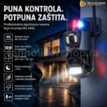 Sigurnosna Dual Kamera za Video Nadzor Sa AI Detekcijom i sirenom 4k 8x zoom