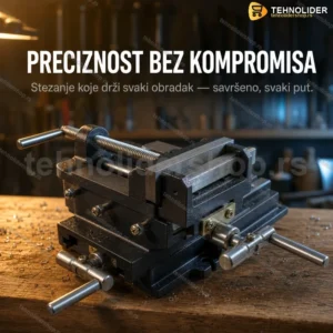 Dupla Mašinska Stega 100mm — Liveno Gvožđe za Precizno Stezanje