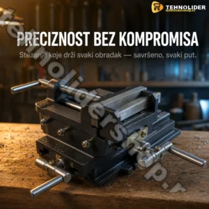 Dupla Mašinska Stega 100mm — Liveno Gvožđe za Precizno Stezanje