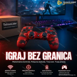 Bežični Džojstik za PS4 DoubleShock 4 – Maskirni Crveni