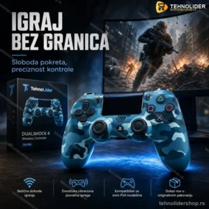 Bežični Džojstik za PS4 – DoubleShock 4 Plavi Maskirni