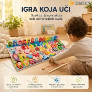 Edukativna drvena tabla za decu