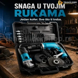 Elekticni set brusilica i bušilica