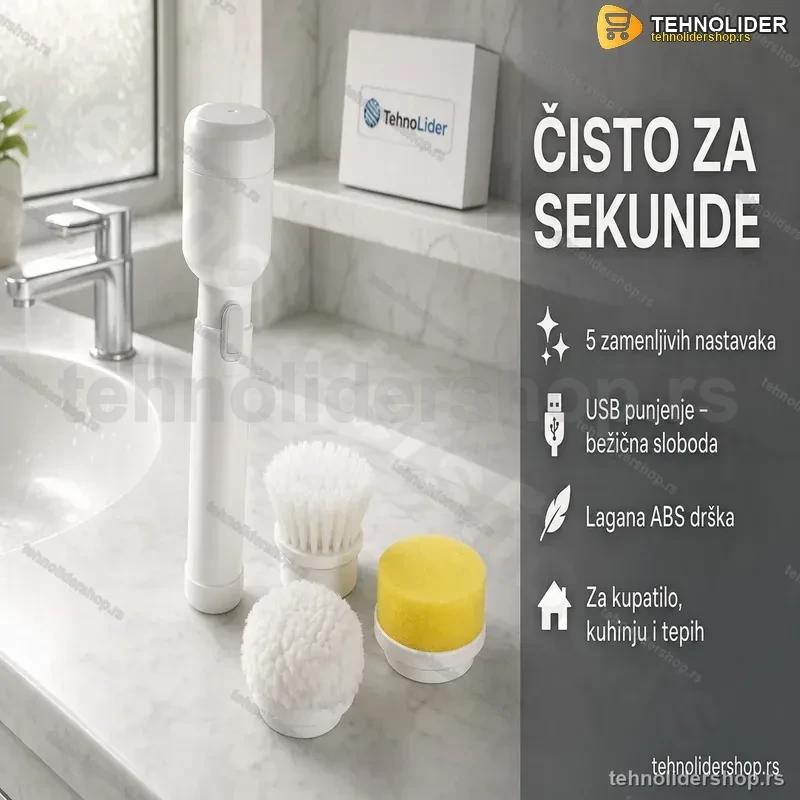 Magic Brush 5 u 1 – Električna Četka za Čišćenje sa USB Punjenjem Magic Brush 5 u 1 – Električna Četka za Čišćenje sa USB Punjenjem