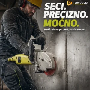 Električna Mašina za Sečenje Zidova – Disk 125mm, 6500 o/min