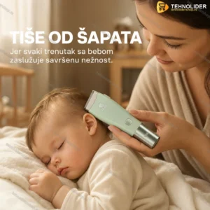 Električna mašinica za šišanje beba — tiha i vodootporna