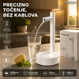 Automatska Električna Pumpa za Vodu – USB-C Punjenje, 4 Nivoa Doziranja