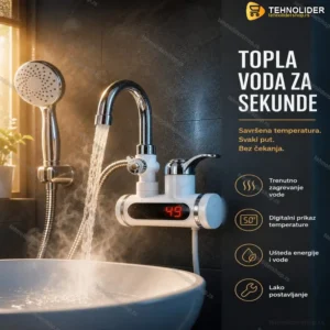 Električna Slavina sa Protočnim Bojlerom i Digitalnim Ekranom – Tuš Set