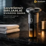 Električni brijač sa trimerom za bradu i LED ekranom IPX7