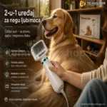 Električni Češalj za Ljubimce 2 u 1 – Fen i Češalj za Sušenje i Negu