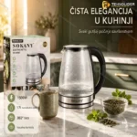 Sokany SK-09087 Električni Ketler od Borosilikatnog Stakla 1,7 L – 1500 W