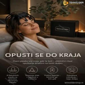 Električni Masažer za Glavu Octopus – 8 Fleksibilnih Pipaka za Opuštanje