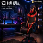 Ergonomska Gejmerska Stolica sa Naslonom za Noge — Za Dugo Sedenje i Gaming
