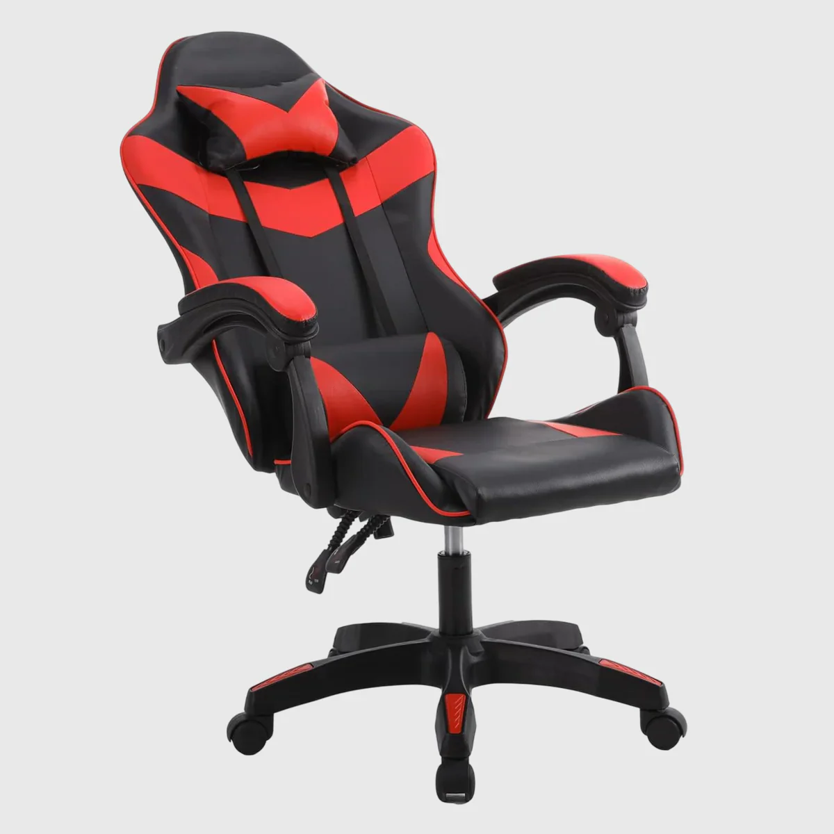 Ergonomska stolica za gejmere crveno-bela gaming stolica - detalji
